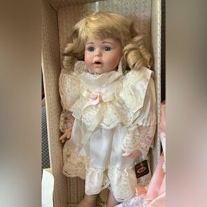 Vintage Porcelain Doll with Certificate but not numbered